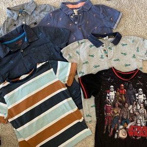 17 Boys Polo, Sweaters, T’s, Shorts and Joggers in size 6/7. Great Condition.